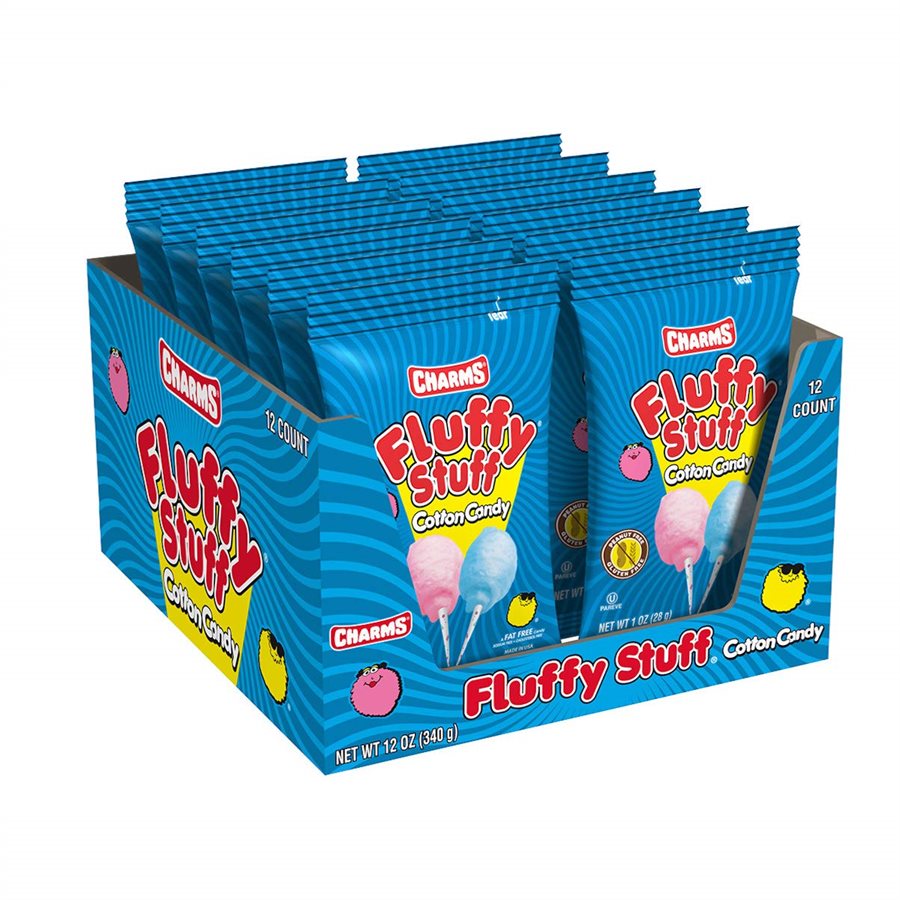 Charms Fluffy Stuff Cotton Candy 3.5oz Bag 24ct