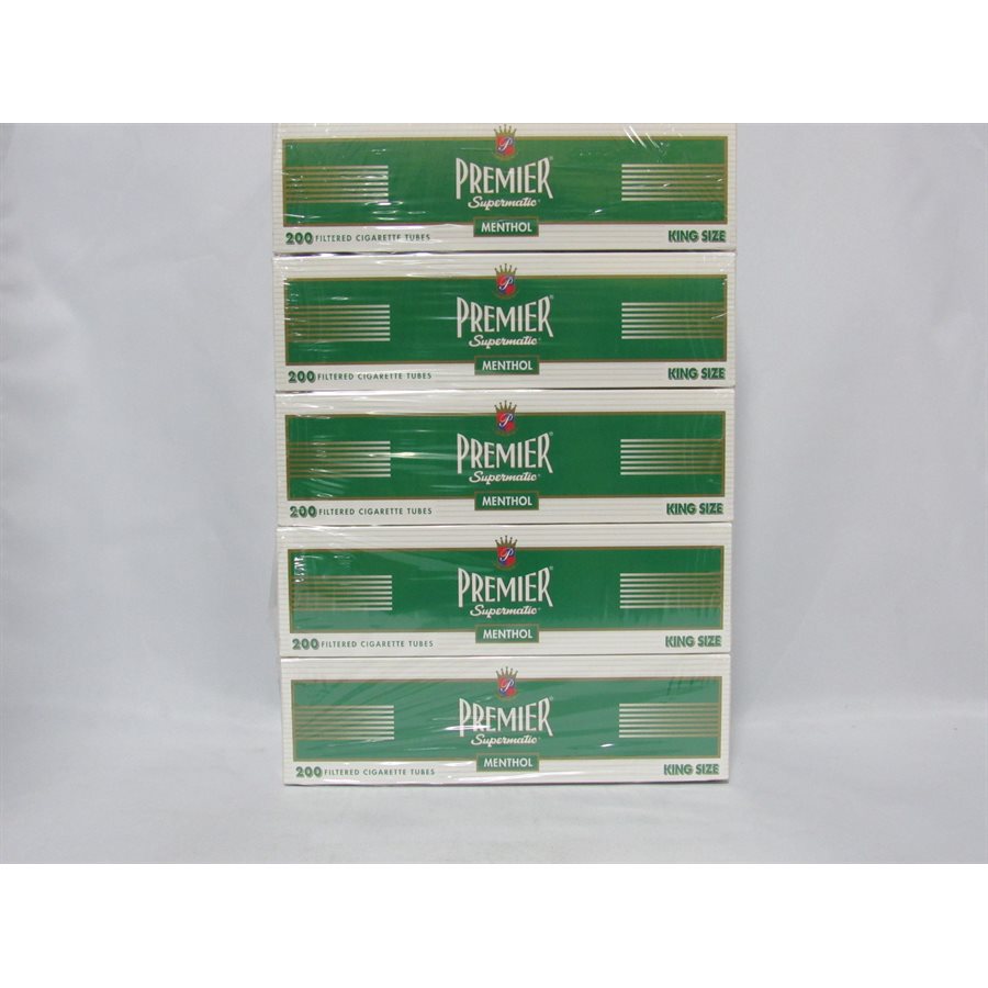 Premier King Size Menthol Cigarette Tubes for RYO Cigarettes