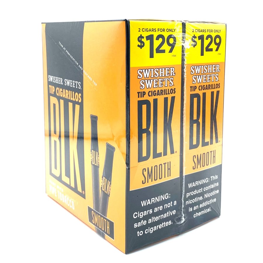 Swisher Sweets BLK Smooth Tip Cigarillos, Machine Made