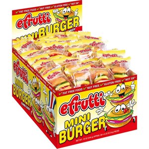 E-FRUTTI MINI BURGER GUMMI .32OZ / 60CT