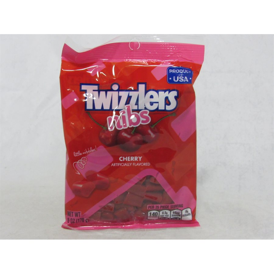 TWIZZLER PEG CHERRY NIBS 6OZ