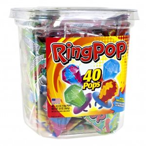 RING POP JAR ASSORTED 40CT