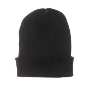 SOLID BLACK WINTER HAT 12CT