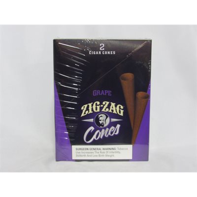 Zig Zag Cones Grape 2pk 15ct