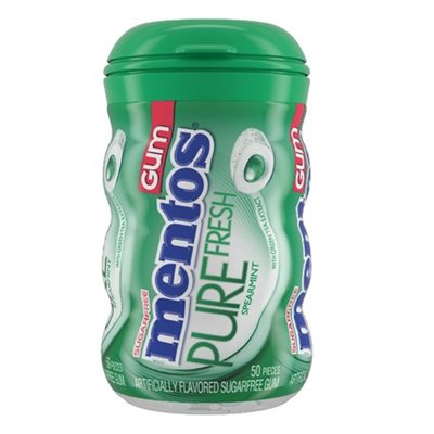 MENTOS GUM BTL PURE FRESH SPEARMINT 4CT