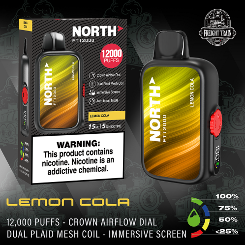 NORTH LEMON COLA 12000 PUFF 10CT